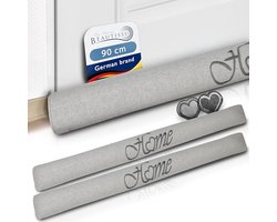 Draught Excluder 90 cm - Heavy Door Windstopper voor Deuren en Vensters - Luchtuitstotende Kussen - Grijze Deursausage