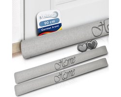 Draught Excluder 90 cm - Heavy Door Windstopper voor Deuren en Vensters - Luchtuitstotende Kussen - Grijze Deursausage