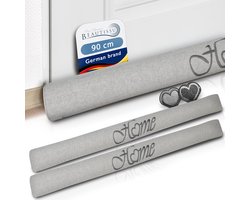 Draught Excluder 90 cm - Heavy Door Windstopper voor Deuren en Vensters - Luchtuitstotende Kussen - Grijze Deursausage
