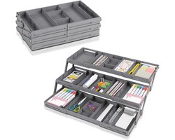 Drawer Cutlery Tray - Expandable Cutlery Compartment voor Keuken - 3 Tier Organizer voor Badkamer - Makeup - Bureau