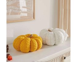 Dream-Living Gebreide decoratie pompoenen 24 en 26 cm 2 stuks