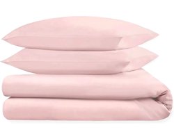 Dream Sheets - luxe dekbedovertrek - 200x200/250 tweepersoons (set) - katoen satijn - Pink Blush - glanslook - Luxe geschenkverpakking