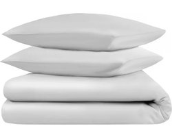 Dream Sheets - luxe dekbedovertrek - 240x200/250 tweepersoons (set) - katoen satijn - Stone Grey - glanslook - Luxe geschenkverpakking
