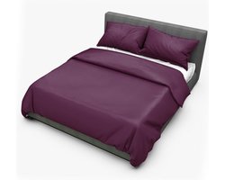 Dream Sheets Marrakesh - Dekbedovertrek 240 x 220/250 - Katoen Satijn - Tweepersoons - Lits jumeaux - Burgundy Bold - Bordeauxrood