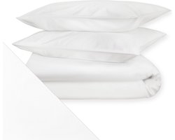 Dream Sheets - Nederlands fabricaat luxe Dekbedovertrek (set) - 2 persoons - 260x200/250cm (XL) - Katoen Satijn - Pure White - Luxe geschenkverpakking