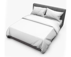 Dream Sheets New York - Dekbedovertrek 140 x 200/250 - Biologisch Katoen Satijn - 1 persoons - Nederlands Fabricaat - Eenpersoons - Maiden Lane - Wit