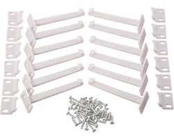 Dreambaby Veiligheidshaakjes Keukenkastjes - Kinderbeveiliging voor Kasten - Kastslot - Kast Beveiliging Baby en Kind - Eenvoudig te Monteren - Beveiliging Kind - 12 STUKS