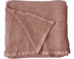 Dreamers Den - Pique Sprei -Wafeldeken - Rosewater - Brique - 160x250cm