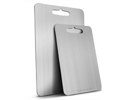 DreamGoods Titanium Snijplank - 100% Titanium - 24x15CM - Vaatwasserbestendig - Cutting Board - Snijplanken - Snijplankenset