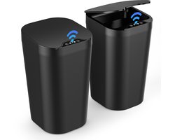 Dreamhigh® 2 Delige set Vuilnisbakken met Sensor - 10L Automatische Elektrische Deksel Sensor - 3 Bedrijfsmodi - Stil Waterdicht Intelligente Afvalbak - Voor Keuken Kantoor Woonkamer Badkamer