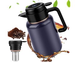 Dreamhigh® Thermoskan 1.8 Liter - Thermoskan voor Koffie - 100% Lekvrije Thermoskan - Roestvrij Staal - Warme en Koude Dranken - voor Thee - Melk en Koffie