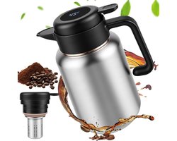 Dreamhigh® Thermoskan 1.8 Liter - Thermoskan voor Koffie - 100% Lekvrije Thermoskan - Roestvrij Staal - Warme en Koude Dranken - voor Thee - Melk en Koffie