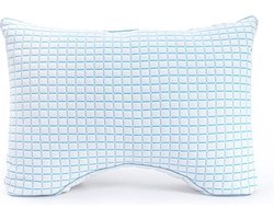 Dreamhouse 3D Verkoelend Neksteun Kussen - Blue Cell Tech - 45x65 - Wit