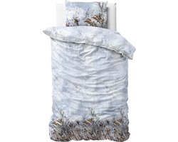 Dreamhouse Flanel Janine - Dekbedovertrek - Eenpersoons - 140x200/220 + 1 kussensloop 60x70 - Grijs