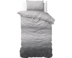 Dreamhouse Flanel Tamar Dekbedovertrek - 140x200/220 + 1 kussensloop 60x70 - Grijs - Eenpersoons
