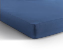 Dreamhouse Jersey Stretch Hoeslaken - 100% Katoen - 160/180x200 - Blauw