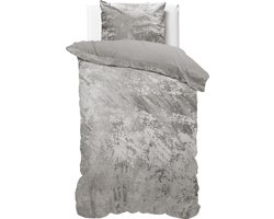 Dreamhouse Metallic Dekbedovertrek - 140x200/220 + 1 kussenslopen 60x70 - Zilver - Lits-Jumeaux