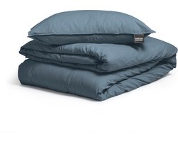 Dreamhouse Stone Washed Dekbedovertrek - 140x200/220 + 1 kussensloop 60x70 - Blauw - Eenpersoons