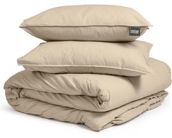 Dreamhouse Stone Washed Dekbedovertrek - 140x200/220 + 1 kussenslopen 60x70 - Zand - Eenpersoons