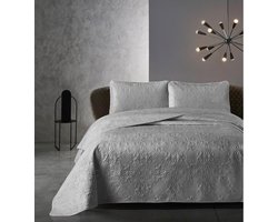 Dreamhouse Velvet Clara - Bedsprei - 260x250 + 2 kussenslopen 60x70 - Antraciet