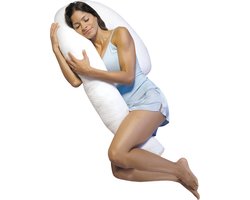 Dreamolino Swan - ergonomisch zijslaper kussen - 7-in-1 comfortkussen - ondersteunt & heeft een stabiliserende werking - zwangerschapskussen - borstvoedingskussen - ademend lichaamskussen