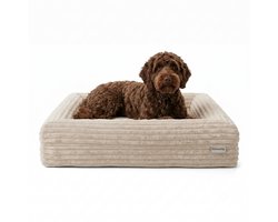 Dreamydog Orthopedische Hondenmand – Hondenbed Wasbaar – Orthopedisch Hondenkussen – Hondensofa Waterdicht – Puffer Dune – Medium 94x74x20 cm