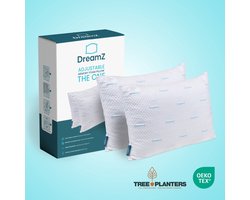 DreamZ® The One - 2 Hoofdkussens - Verstelbaar - Verkoelend - 50x70 cm - Voor rug-, zij- en buikslapers - 100 dagen proefslapen