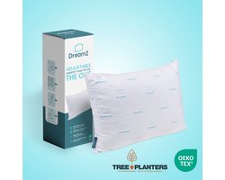 DreamZ® The One - Hoofdkussen -Verstelbaar - Verkoelend - 50x70 cm - Voor rug-, zij- en buikslapers - 100 dagen proefslapen