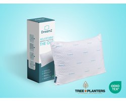 DreamZ® The One - Hoofdkussen - Verstelbaar - Verkoelend - Premium Comfort - 50x70 cm - Voor rug-, zij- en buikslapers