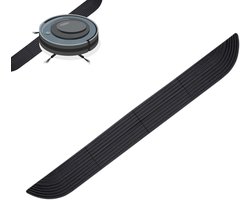 Drempelhulp - 68 × 5 cm - Drempelhelling voor robotstofzuiger - Oprijplaat rubber - Drempelhelling - Oprijplaat - Drempelplaat - Verstelbaar - Oprijhelling - voor robotstofzuigers, rolstoelen, deuropeningen en badkamers - Zwart