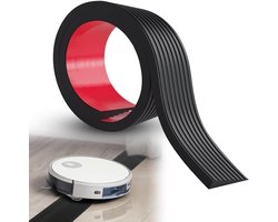 Drempelhulp - Drempelhulp buiten - 50 mm Hoog - 100cm/1m Breed - Drempelhulp Rubber - Drempelhulpen - Rubberen Drempelhulp Schuin - Drempelhulp met Antislip - Zelfklevend - voor Zuigrobot, Deuropeningen, Kinderwagen, Garage - Zwart