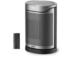 DREO Atom 318 Elektrische kachel - 5°C tot 35°C - Zwenkbaar - Ecostand - Ventilator optie - Vrijstaand - Zilver