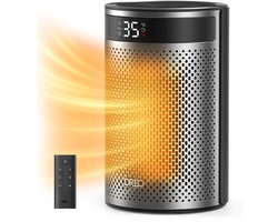 DREO Atom 416 Elektrische Keramische Ventilatorkachel PTC - 1500W Hyperamics™ Heater - 2s Directe Verwarming – Shield360˚ 8-Lagen Veiligheidsbescherming – Superstille 34dB Werking – Snelle Warmteafgifte Met Groot Bereik – Energiezuinige Eco Mode