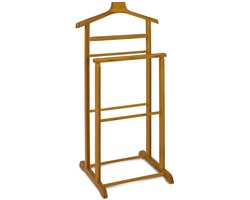 Dressboy – Bamboehout naturel gelakt – Kledingstandaard met kledinghouder – 48 cm breed, 36 cm diep, 97 cm hoog
