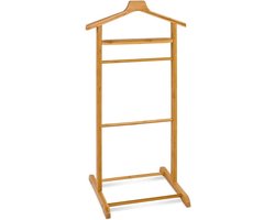 Dressboy – Bamboehout naturel gelakt – Met kledinghouder – 48 cm breed, 36 cm diep, 97 cm hoog