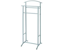 Dressboy – Grijs gepoedercoat staal – Moderne kledingstandaard – 48 cm breed, 107 cm hoog
