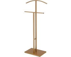 Dressboy - Kledingstandaard en nachtgalan - Voor het organiseren van kleding - Matgouden afwerking - 52 x 18 x 100 cm - Goud
