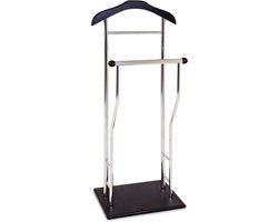 Dressboy – Metaal en MDF – Verchroomde buizen met zwarte voetplaat – 45 cm breed, 30 cm diep, 110 cm hoog