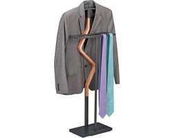 dressboy modern - mdf - staal - tot 8 kg - slaapkamer - staand - antraciet-natuur