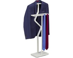 dressboy modern - mdf - staal - tot 8 kg - slaapkamer - staand - wit
