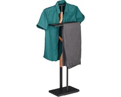 dressboy modern - mdf - staal - tot 8 kg - slaapkamer - staand - zwart-natuur