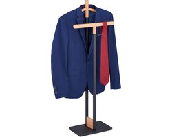 dressboy zwart - 112 x 47 x 20 cm - staal - beukenhout - slaapkamer