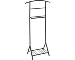 Dressboy – Zwart gelakt staal – Kledinghouder met modern design – 45 cm breed, 26 cm diep, 105 cm hoog