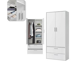 Dressing Kasten - Kledingkast - Kledingkasten Slaapkamer - Organizer -Wit