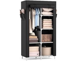 Dressing Kasten - Kledingkast - Kledingkasten Slaapkamer - Organizer - Zwart
