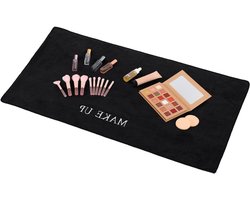 Dressing Tafel Make-up Mat 40x80cm, Zwart Fluwelen Oppervlak, Herbruikbare Bescherming, Vlekbestendig en Stofdicht voor Slaapkamer en Badkamer