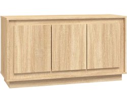Dressoir 102x35x55 cm met 6 vakken en praktische deuren in Sonoma eiken