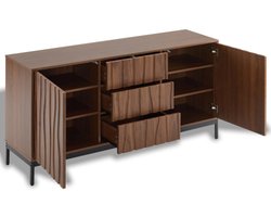 Dressoir 150cm, 3 laden, keukenkast, eendelige nis, kast voor keuken, woonkamer, entree, hal