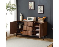 Dressoir - 3 lades - keukenkast - geïntegreerd handvat - mid-century moderne decoratieve kast - woonkamer - hal - gang