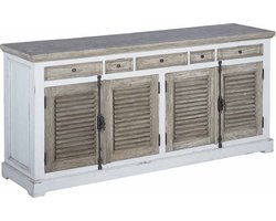 Dressoir Amanda met 4 deuren en 5 laden - Grenen